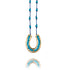 836-yellow gold-horseshoe-baby blue turquoise-blue cord-42