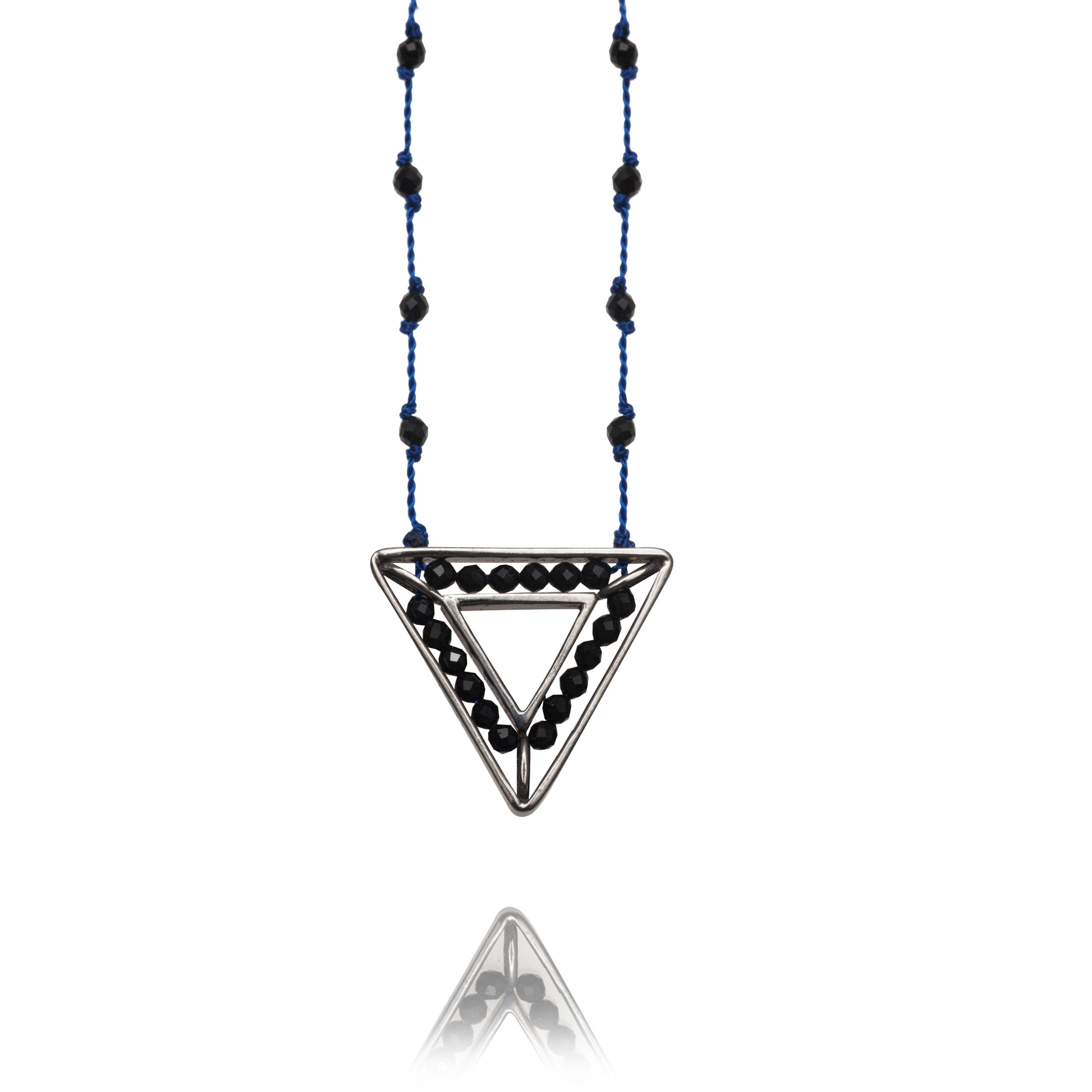 861-black rhodium trigon-spinel- blue cord-60