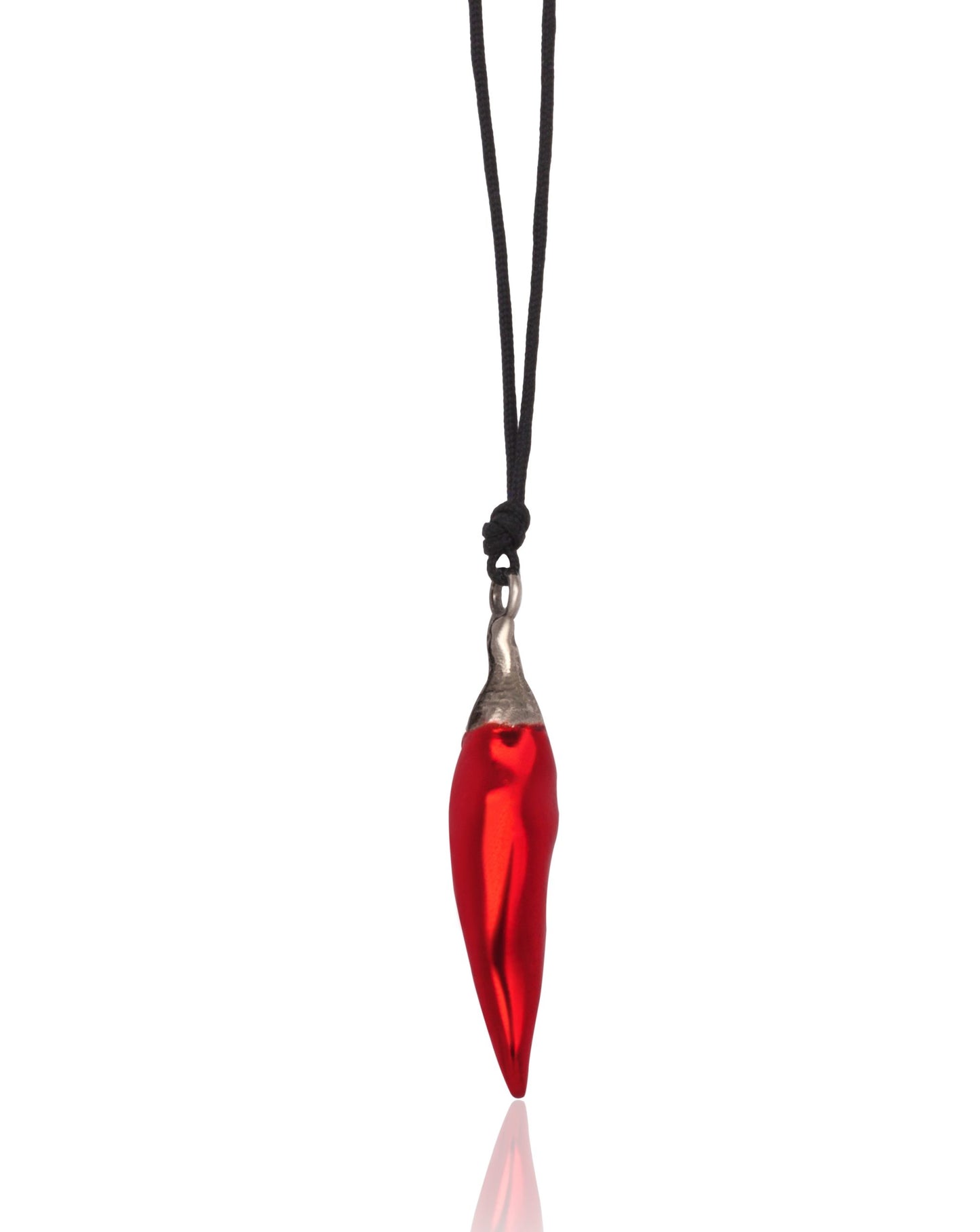 Necklace Soo Hot Chili with Large red chilli pepper with black cord