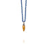 Necklace Soo Hot Chili with X-Small Yellow Pepper, Lapis Lazuli beads and Green cord