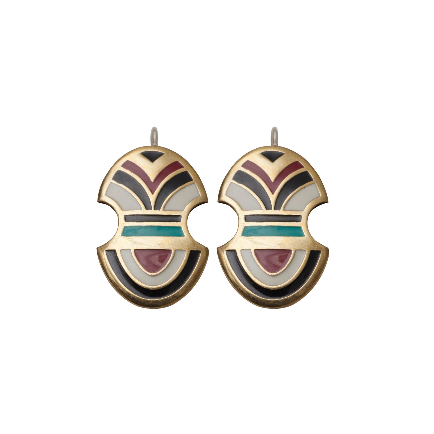 Hook Earrings Aspis Small Multi ART DECO